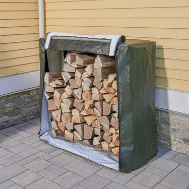4' Firewood Rack with Cover - Melillo EnterprisesFire Pits & Fire Pit TablesGo toLawn & Garden